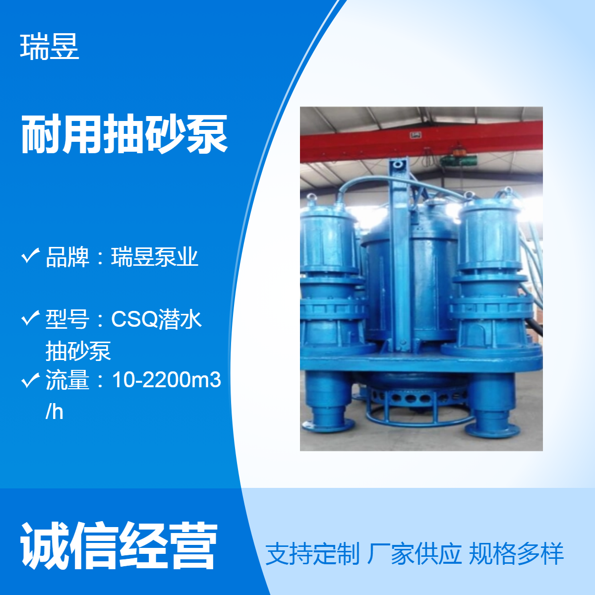 CSQ系列耐用抽砂泵 大颗粒排沙泵 瑞昱泵业出品