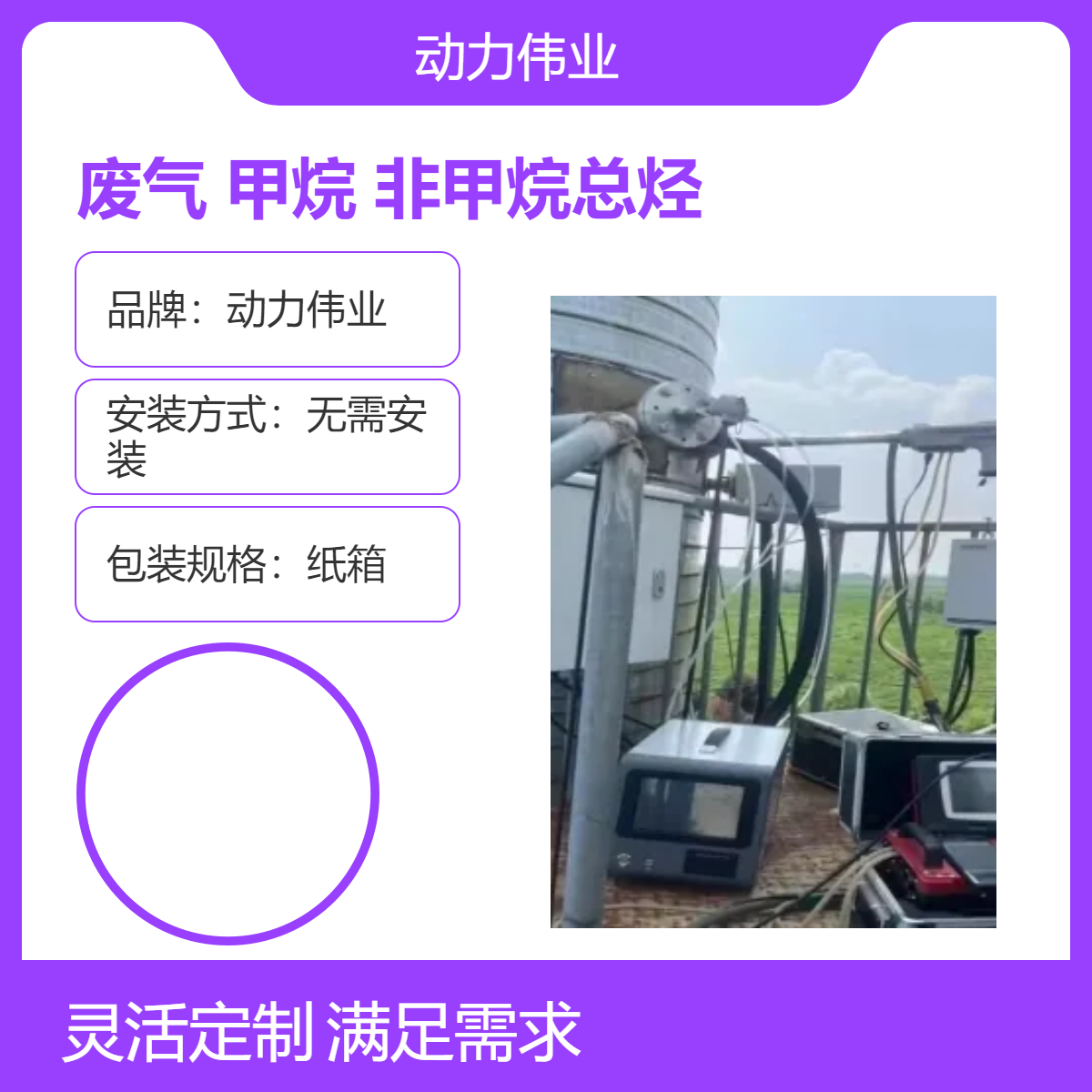 动力伟业 废气甲烷非甲烷总烃检测 气相色谱仪 环保材质 轻便易携