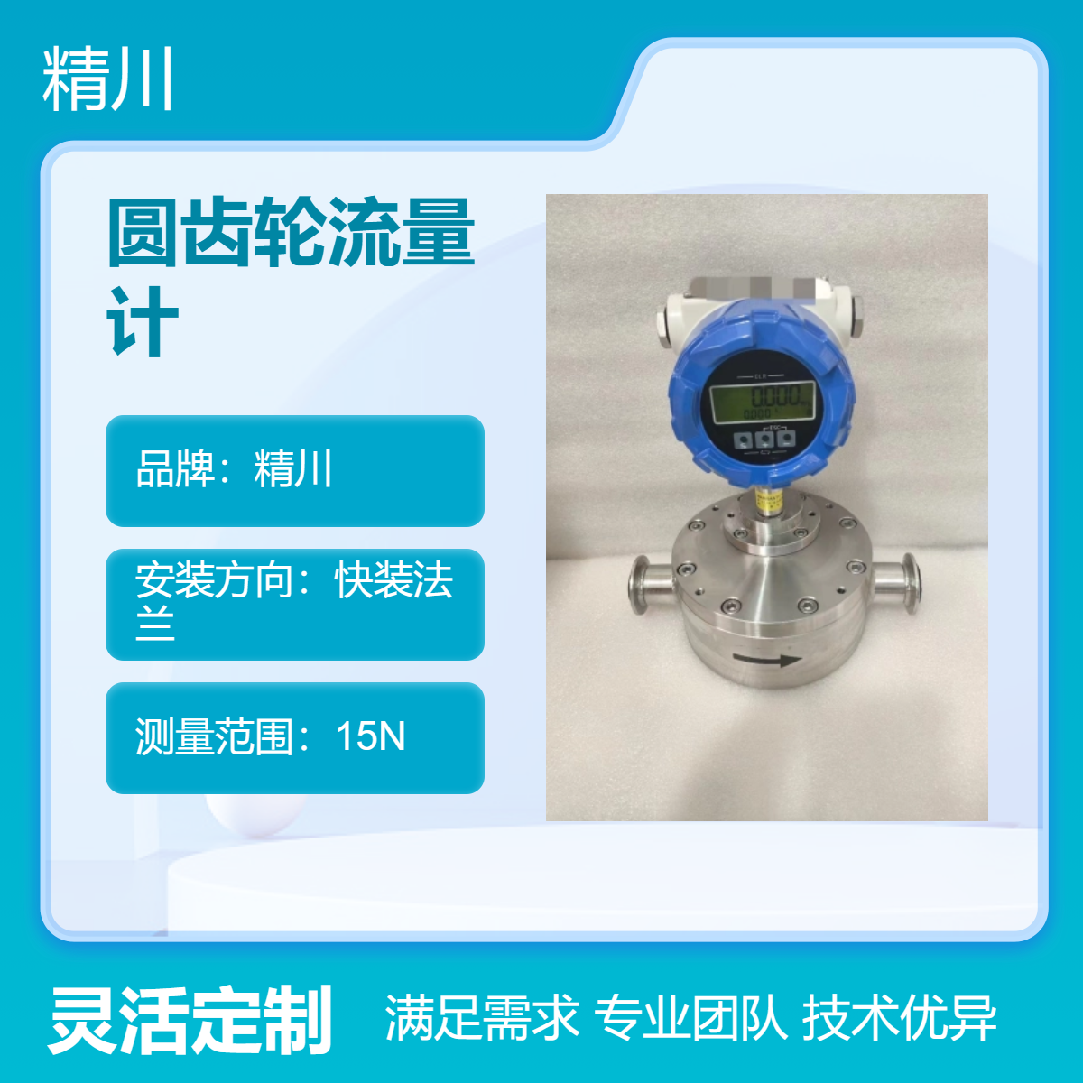 有机溶剂微小流量圆齿轮流量计精川应用广泛