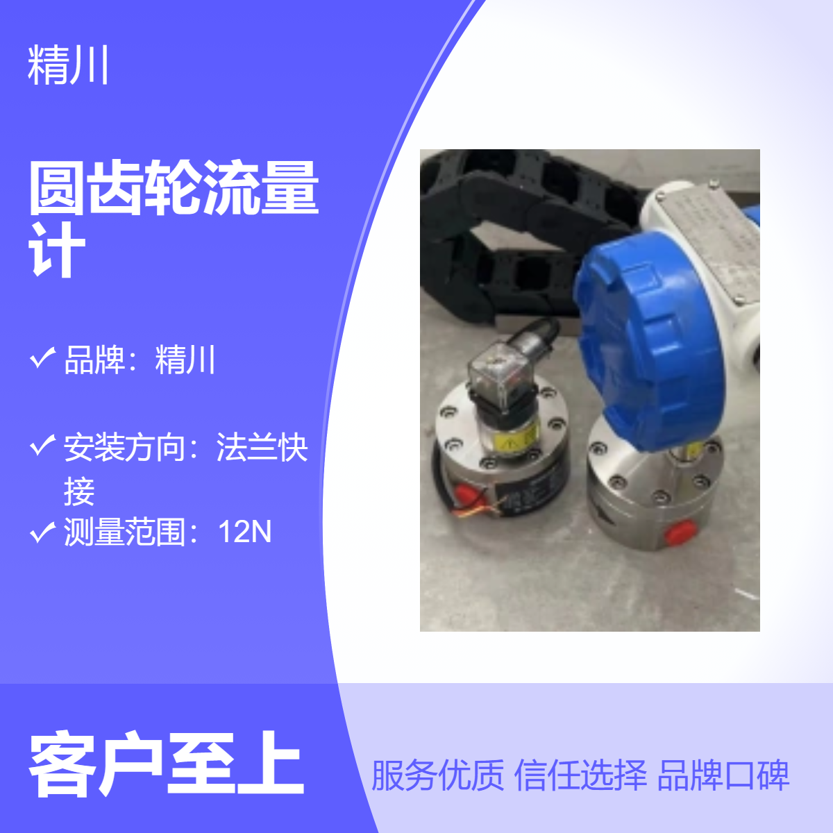 精川纯水不锈钢圆齿轮流量计测量小流量3-50L/H