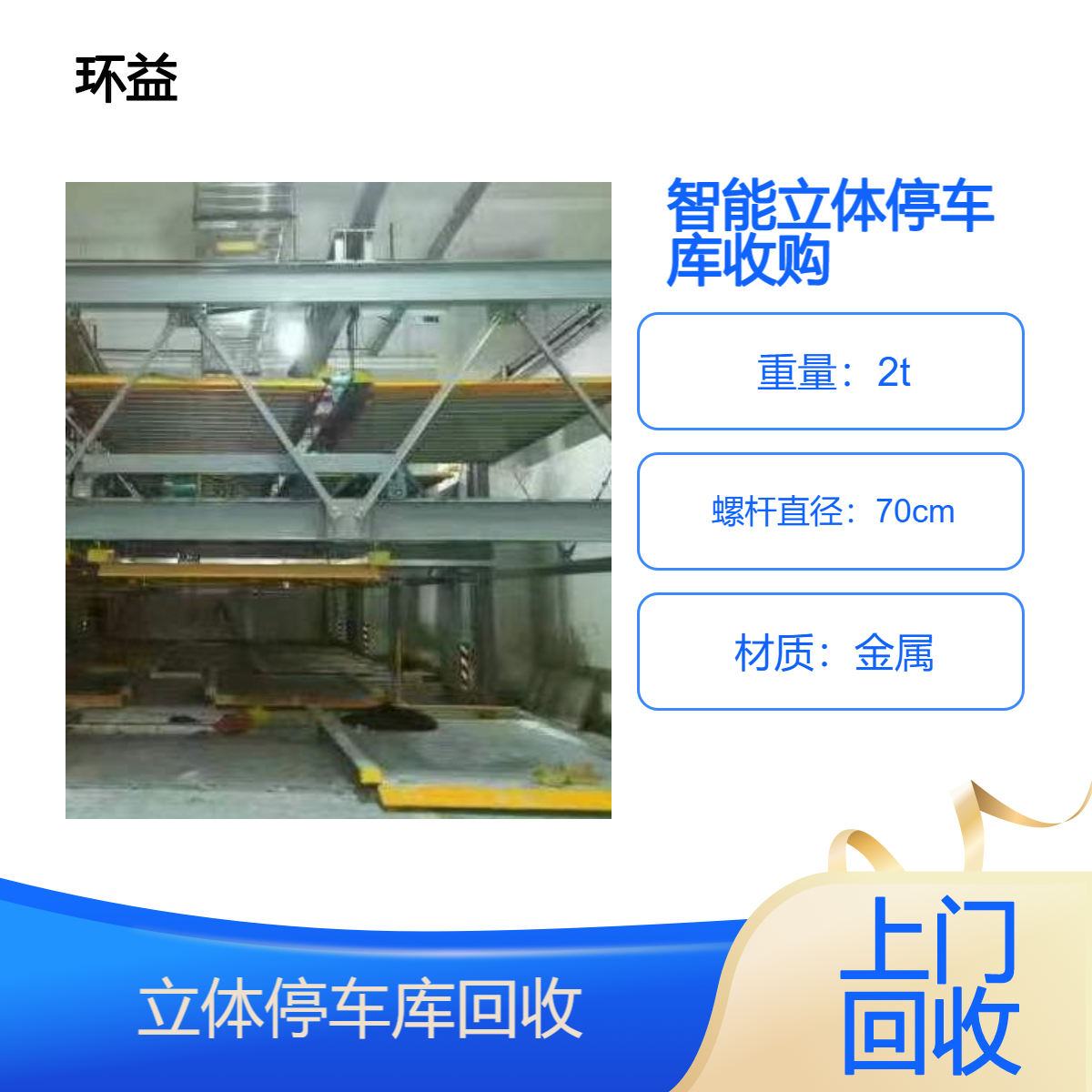 机械停车位回收 立体停车库收购 环益 创新价值 资源循环利用