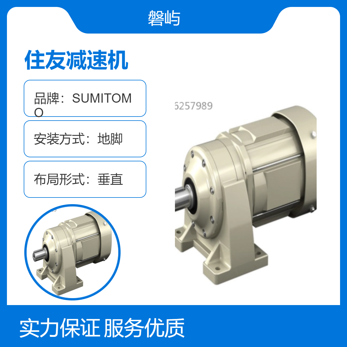 住友减速机 垂直安装 灰白色 100许用扭矩 适用于各种原料 驱动设备