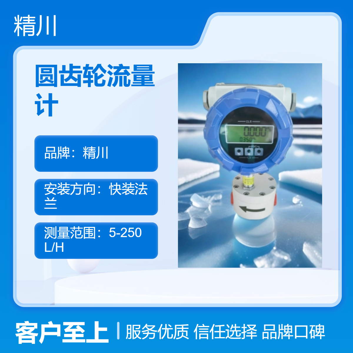 精川耐腐蚀圆齿轮流量计污水厂加药专用无需直管段测量数据稳定