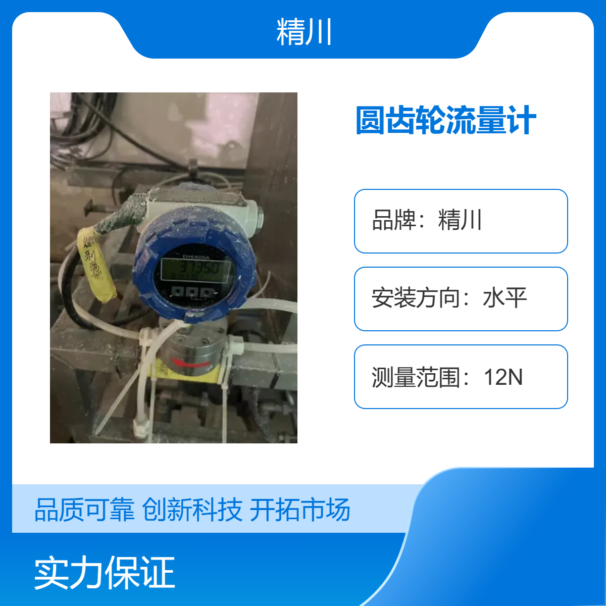 精川提供造纸厂小流量胶水圆齿轮流量计防腐性好