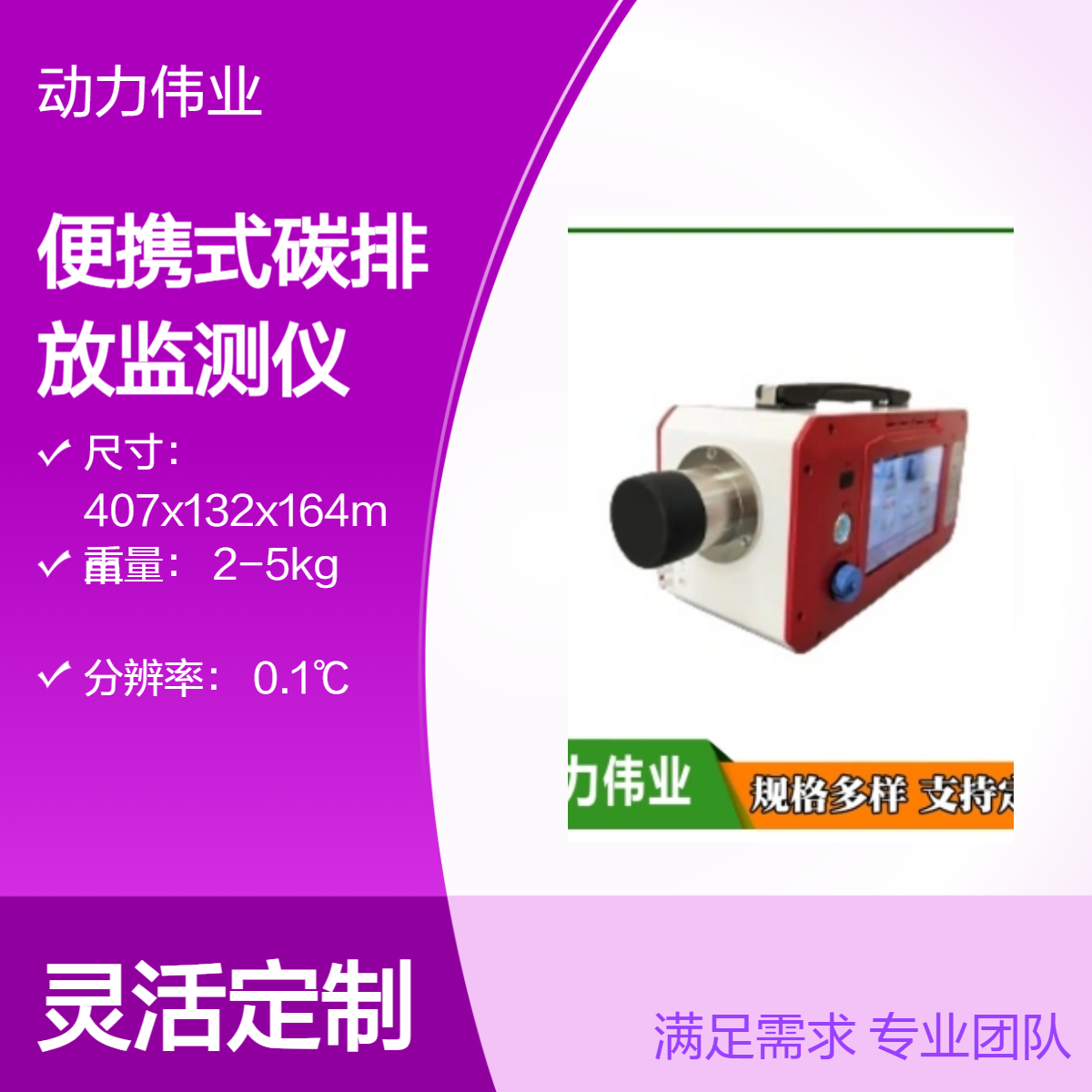便携式碳排放监测仪 精准测量 0.1℃高分辨率 220V电压 工业环保必备