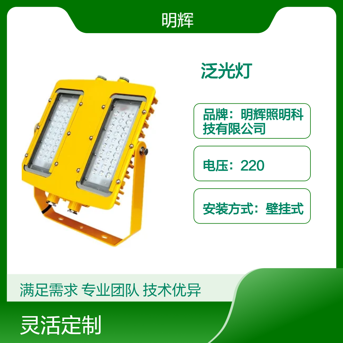 BMF8116防爆泛光灯LED 黄色铝合金壁挂式照明灯具