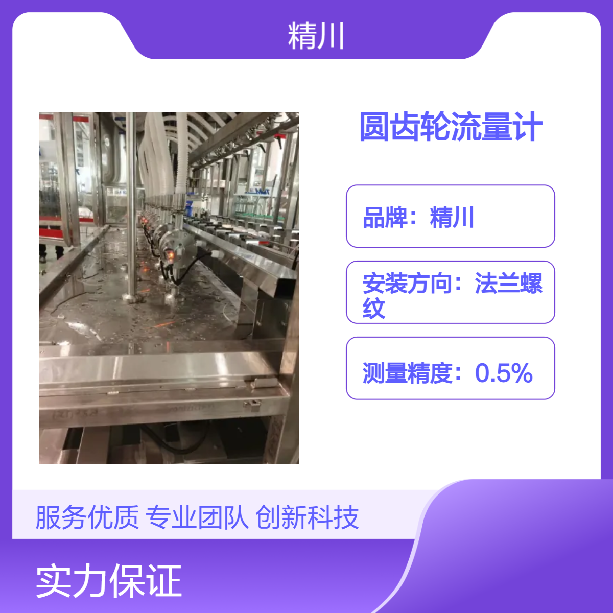 精川高精度润滑油脂设备圆齿轮流量计传感器