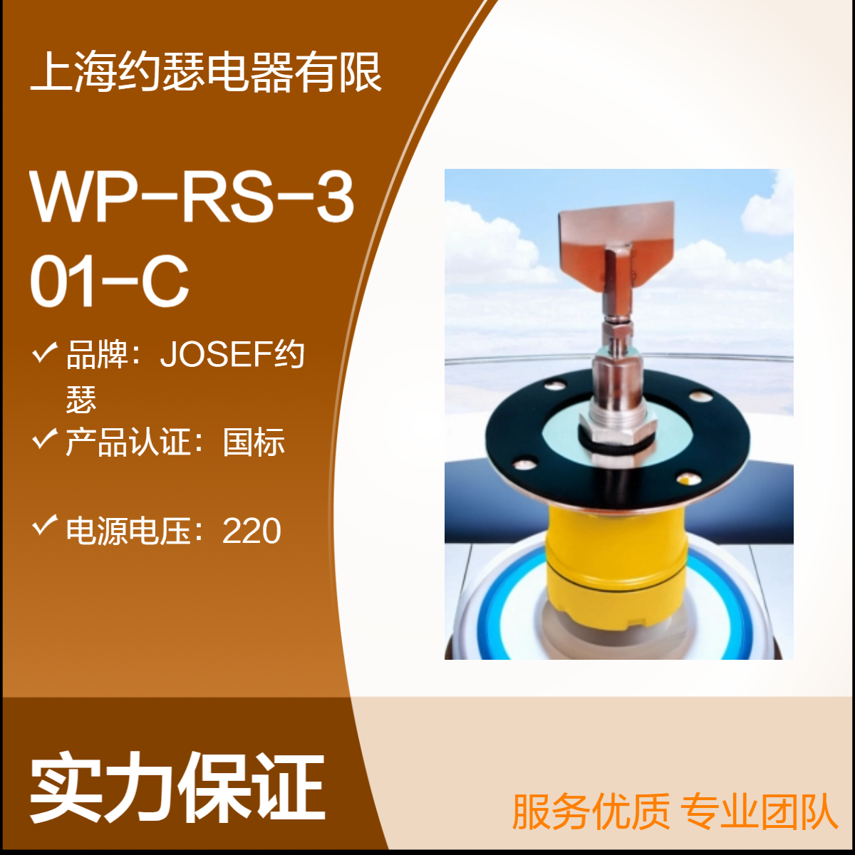 JOSEF约瑟 料位检测器ZXK-10 采用了阻旋式原理，密封设计