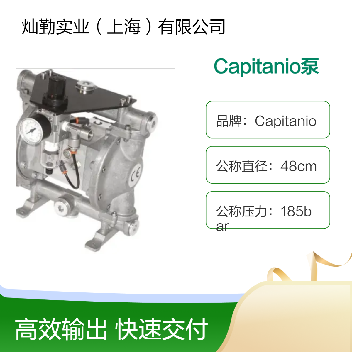 Capitanio泵 48cm公称直径 15A大电流 高压工作泵 12个箱装