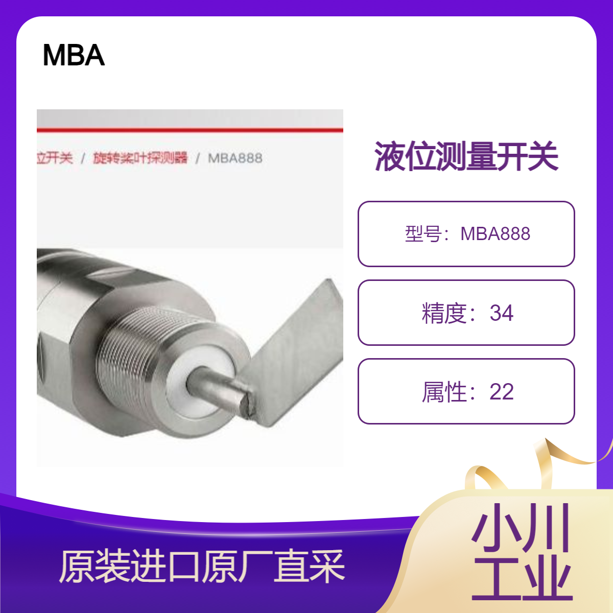 德国MBA 液位开关 旋转桨叶探测器 MBA888测量各种散装固体的物位