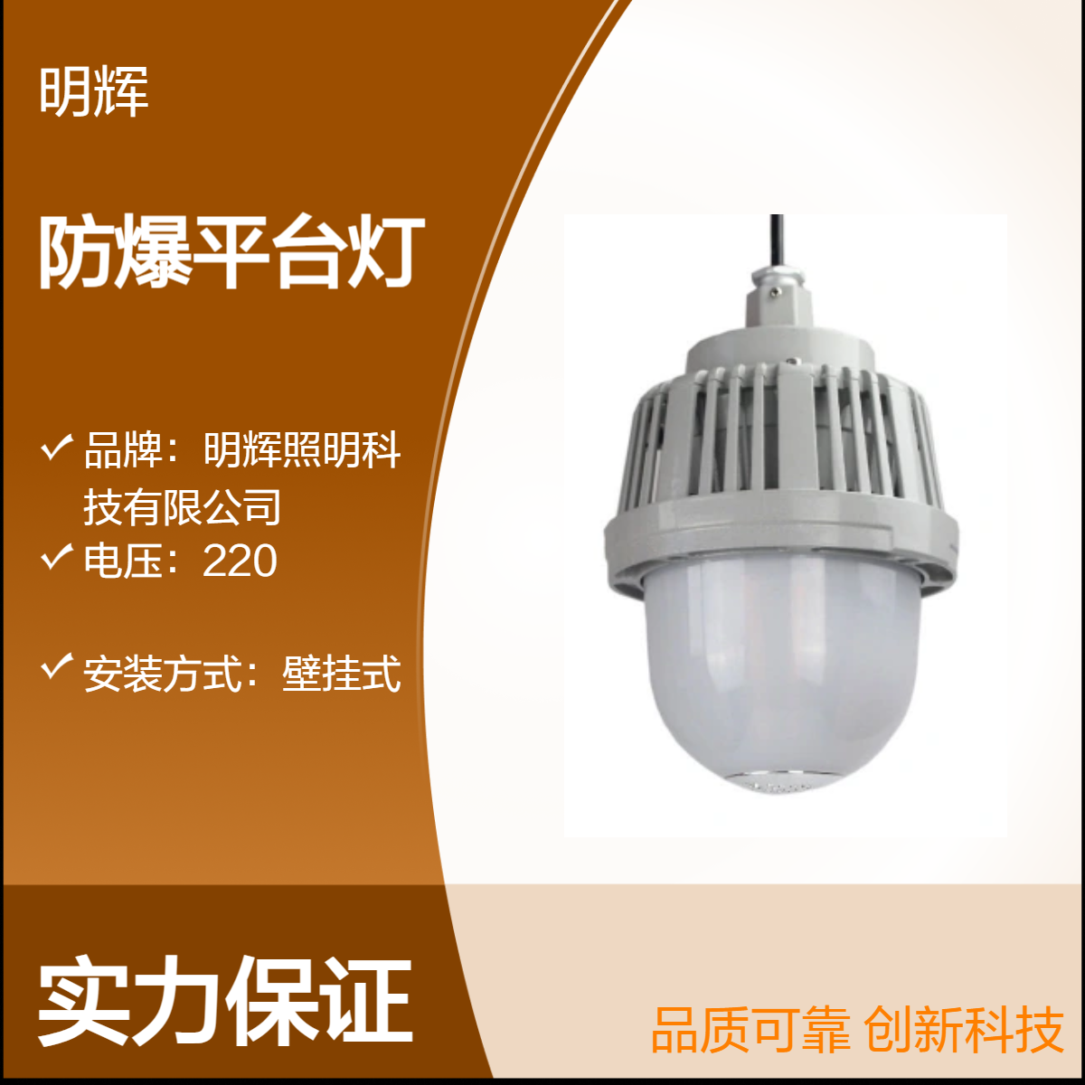 铝合金壁挂式LED防爆平台灯 IP66防尘防水 G3/4接口灰色