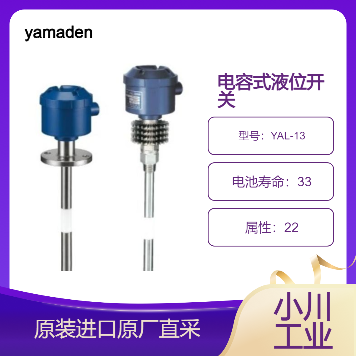 YAL-13/33/53 电容式液位计 检测液体 浆液 腐蚀性液体 粉末 界面和气泡