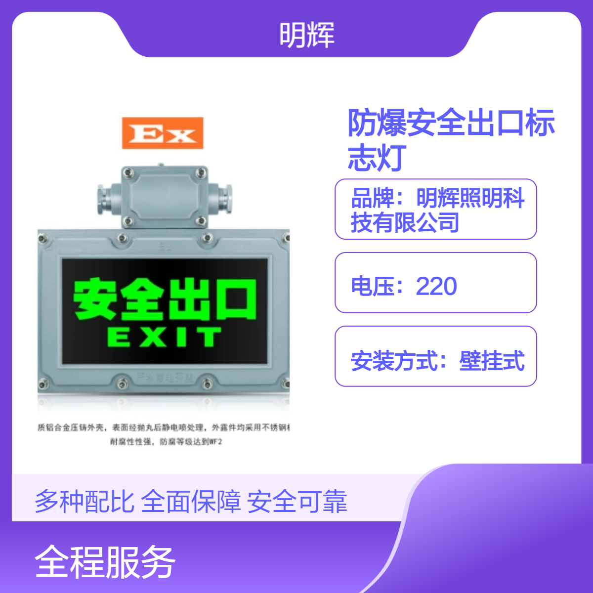 防爆应急照明照明灯双头光源标志安全出口标志灯