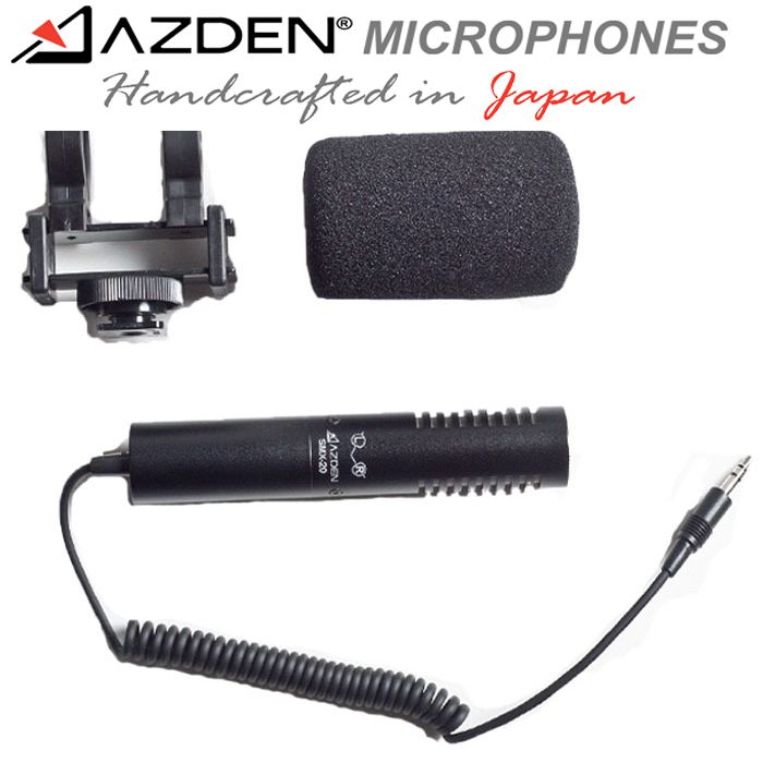 日本 AZDEN SMX-20 阿兹丹 单反相机 录音麦克风 机头麦 立体声