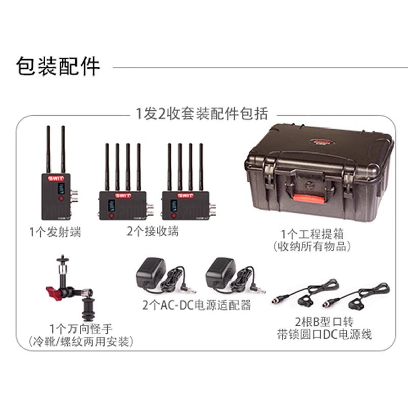 视威S-6160穿越2000无线图传SDI/HDMI双接口600米直播设备