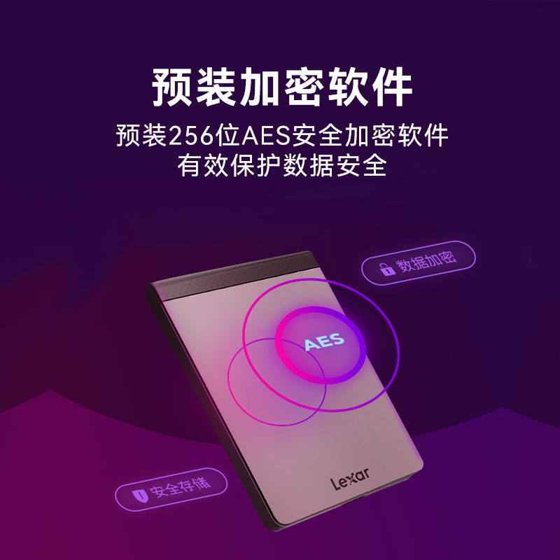 雷克沙 移动固态硬盘1TB 固态U盘大容量高速便携ssd移动硬盘SL200