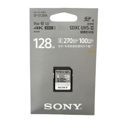 索尼SF-E128A/T1sd储存卡II代双芯片4K高速270M V60 SD卡官方正品