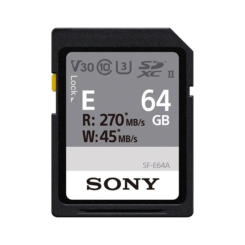 索尼SF-E64sd64A内存储卡UHS-II双芯片270mb高速4K/A6400 rx100m