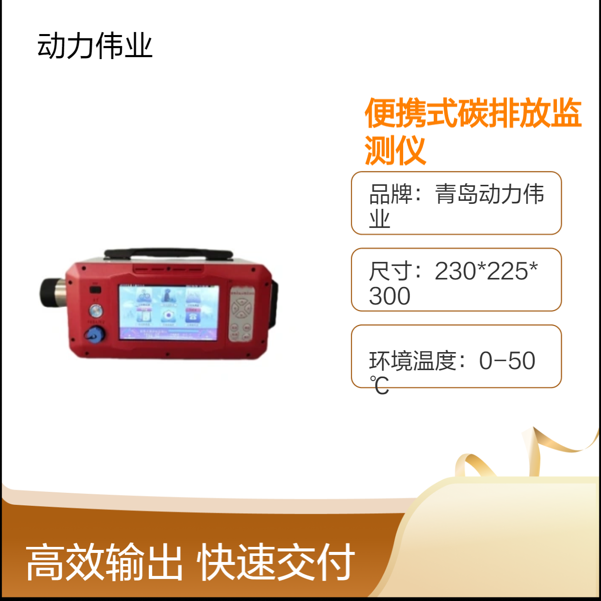 固定污染源碳监测DL-6300C型便携式碳排放监测仪