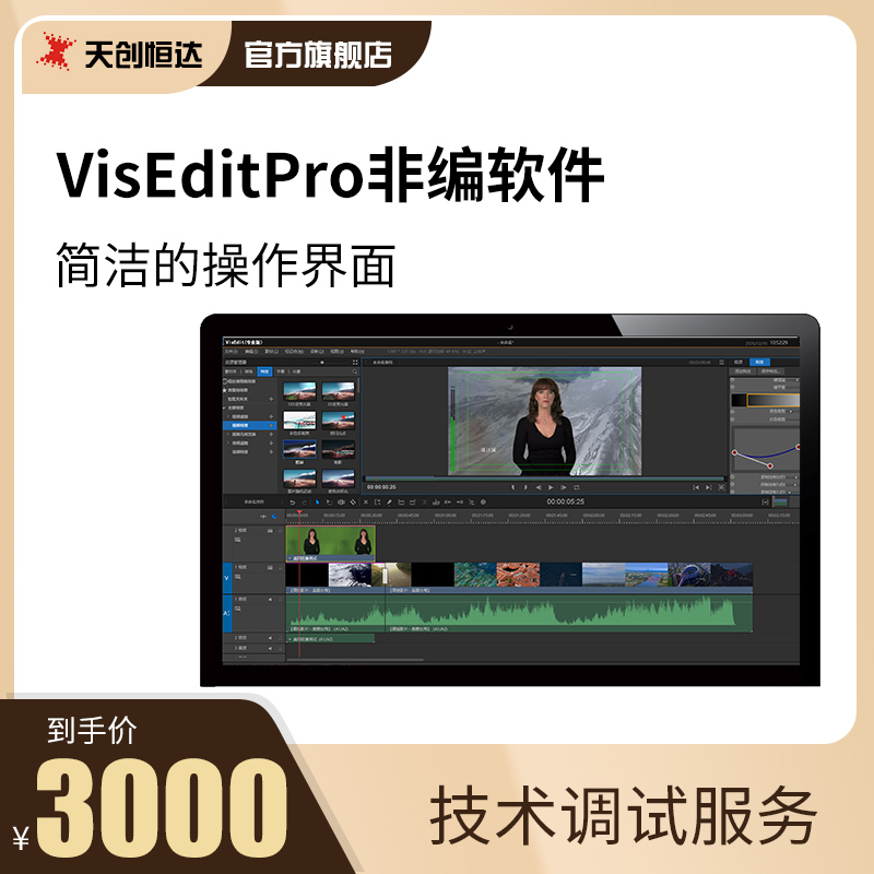 天创恒达TC-VisEditPro 非编软件非线性视频编辑系统字幕软件支持