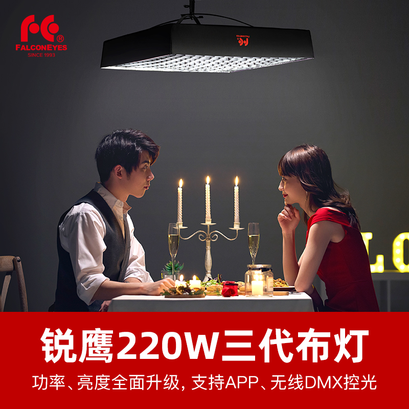 锐鹰RX-24TDX Ⅲ大功率220W双色温led摄影摄像卷布灯柔光箱灯顶灯