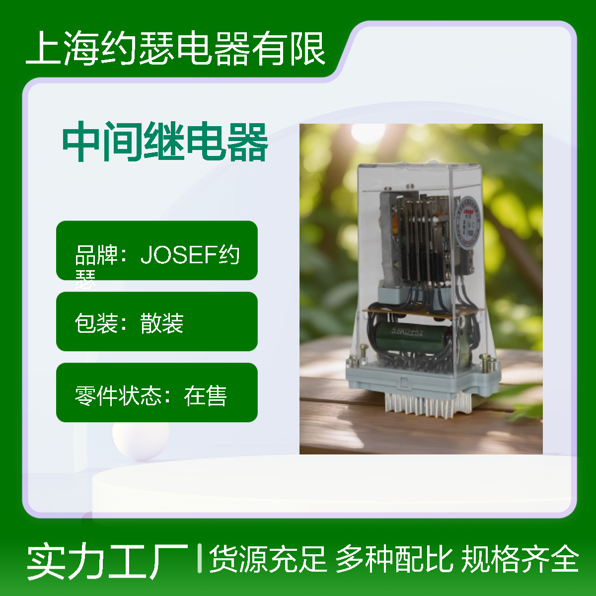 JOSEF约瑟 RXMS1-RK216 237中间继电器 DC110V 配板后接线座