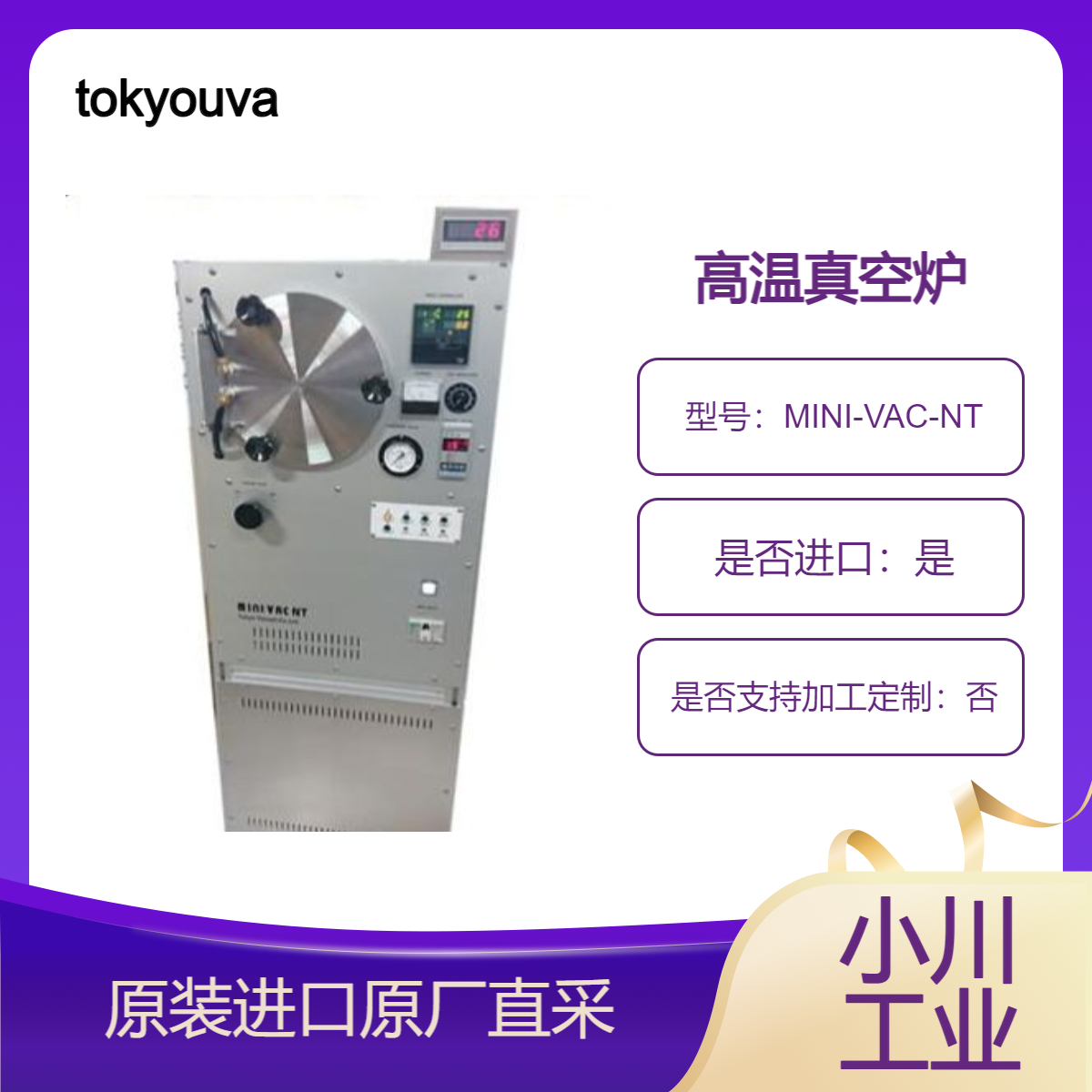 MINI-VAC-NT 真空高温炉 在高真空中和惰性气体中使用 tokyouvac