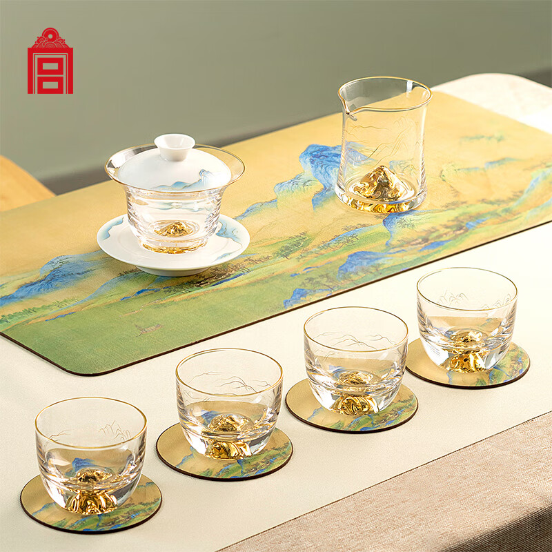 杭州 故宫文化 总代理商 15067106445 千里江山?盖碗茶具套装 茶具整