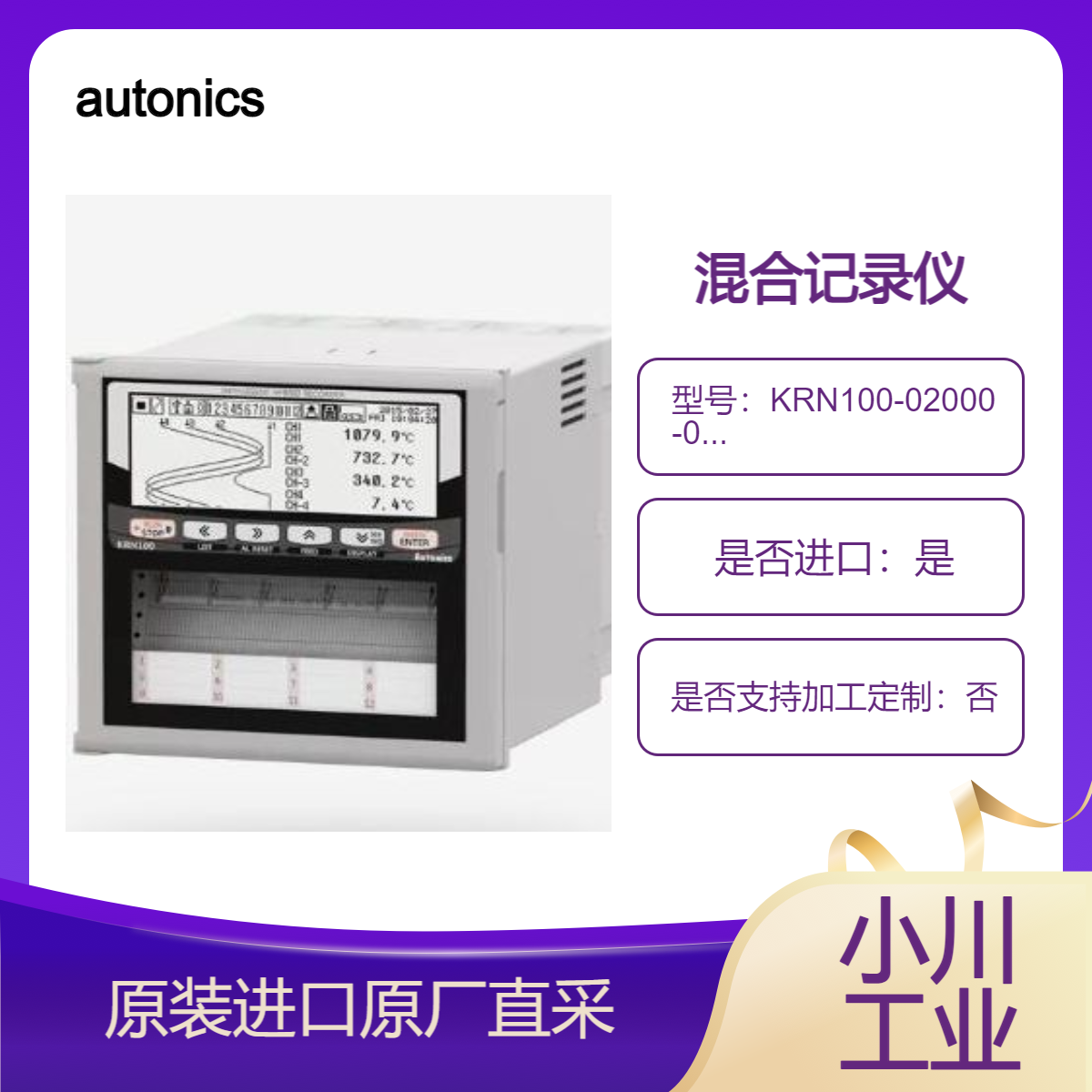 KRN100-02000-00-0S KRN100-02000-01-0S 混合型记录仪 autonics