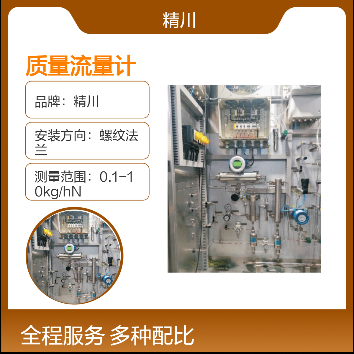精川生物医药发酵系统卫生型质量流量计 高精度液晶显示 光浩度高