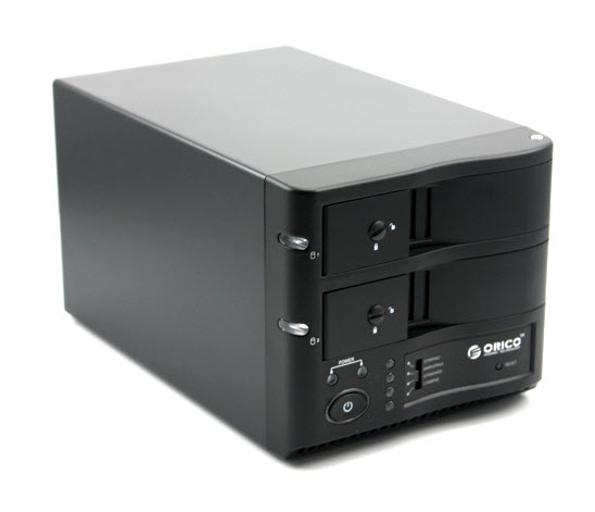 ORICO二盘位硬盘箱 支持RAID 0 1 USB3.0 正品行货
