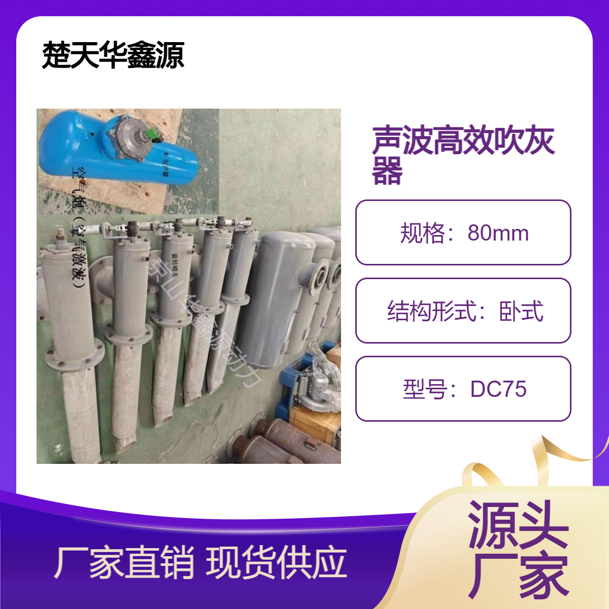 蒸汽吹灰器 乙炔脉冲激波清灰器 DC75声波扫灰器