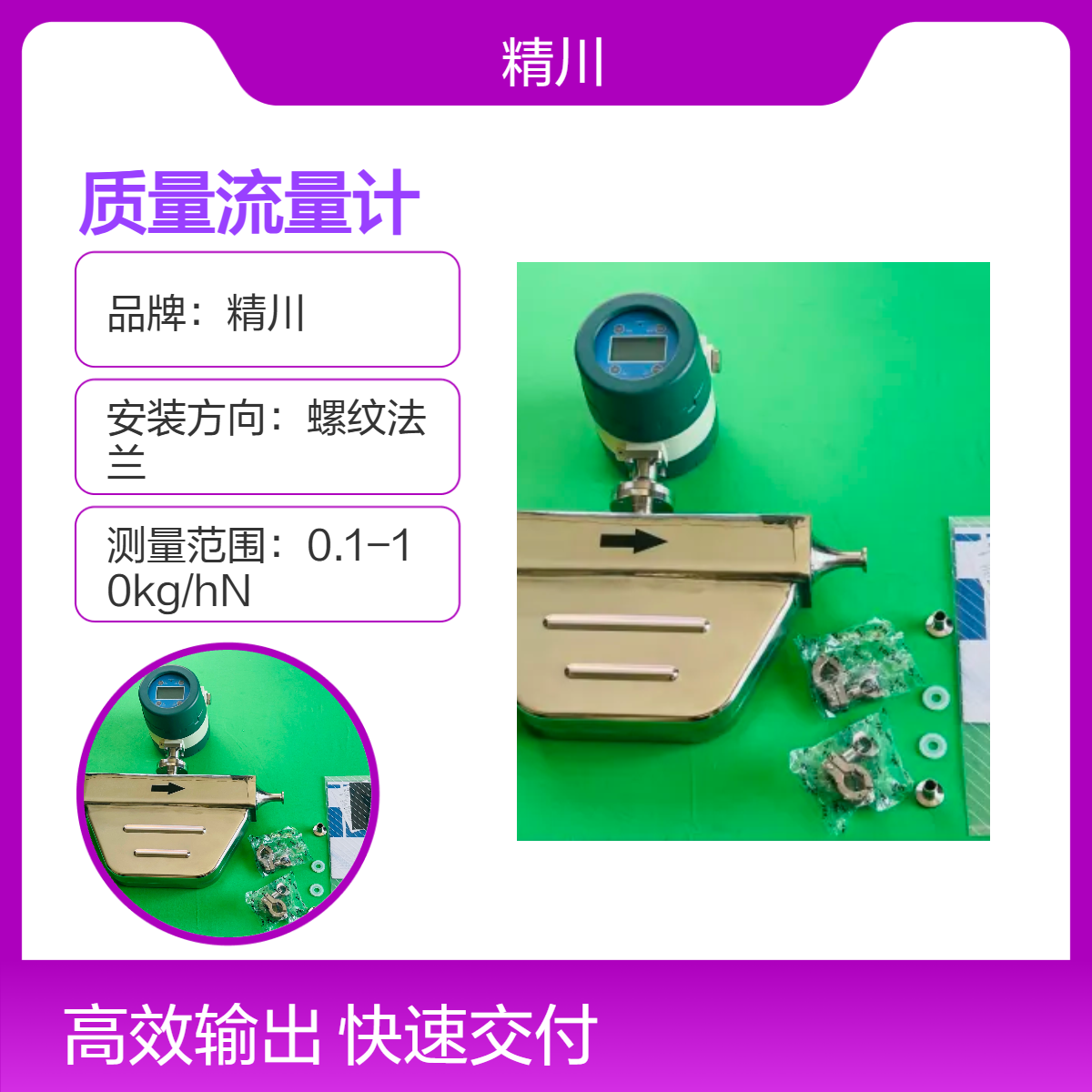 精川食品厂制药厂卫生型科里奥利质量流量计