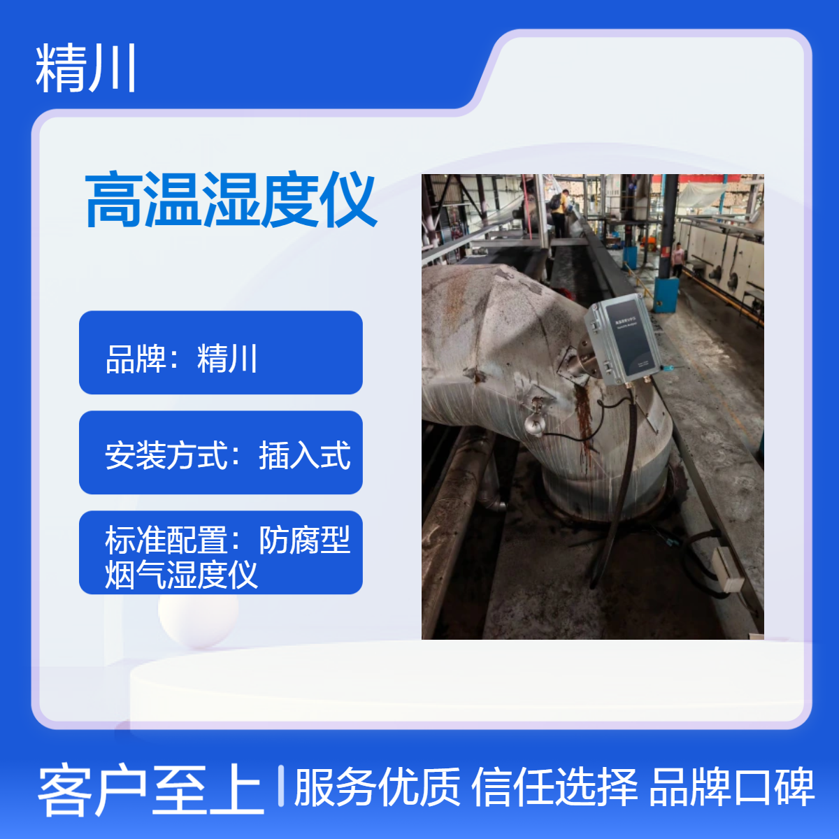 精川发电厂锅炉高温湿度仪 带反吹口设计防堵塞