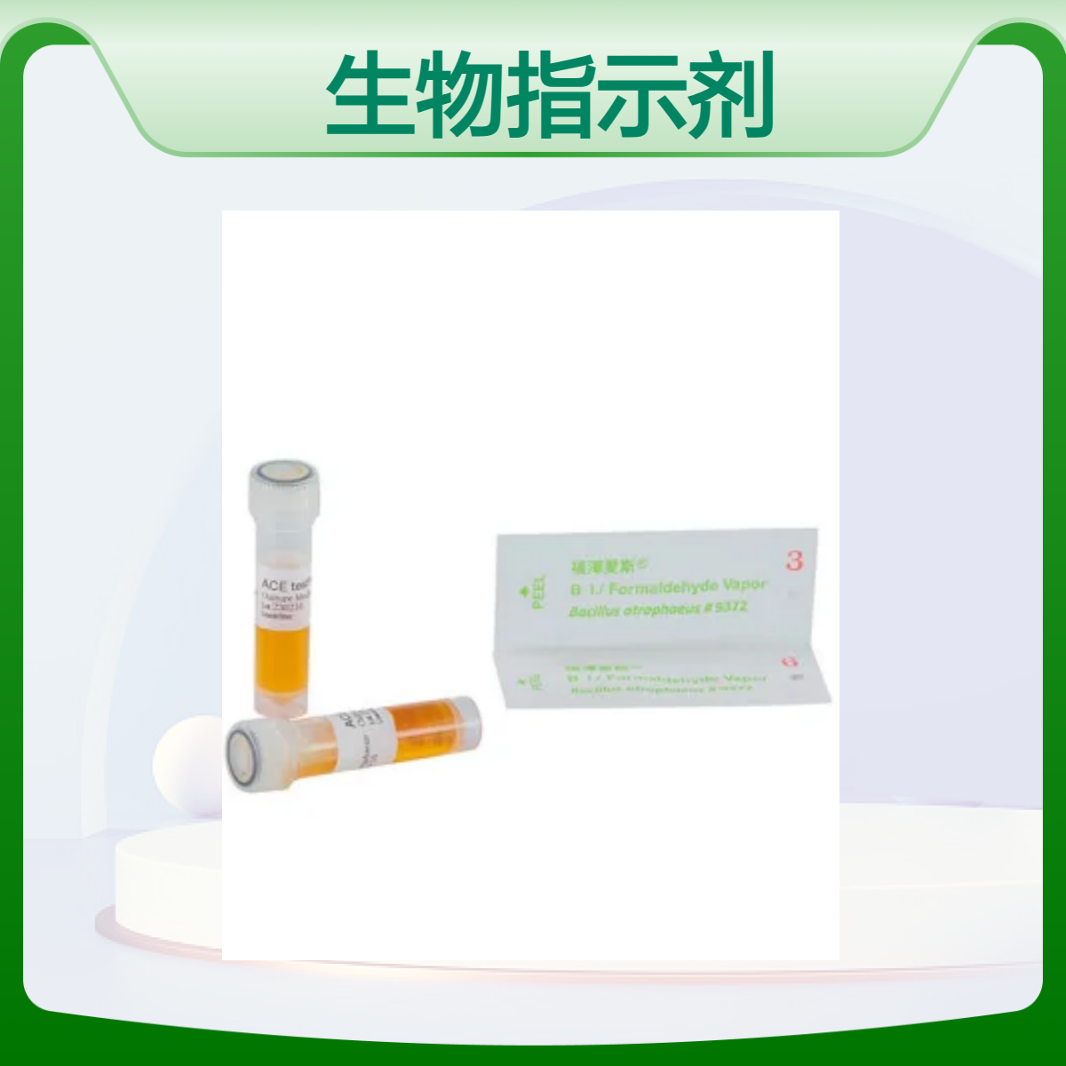 爱斯ACE甲醛熏蒸灭菌生物指示剂H6307 枯草芽孢杆菌