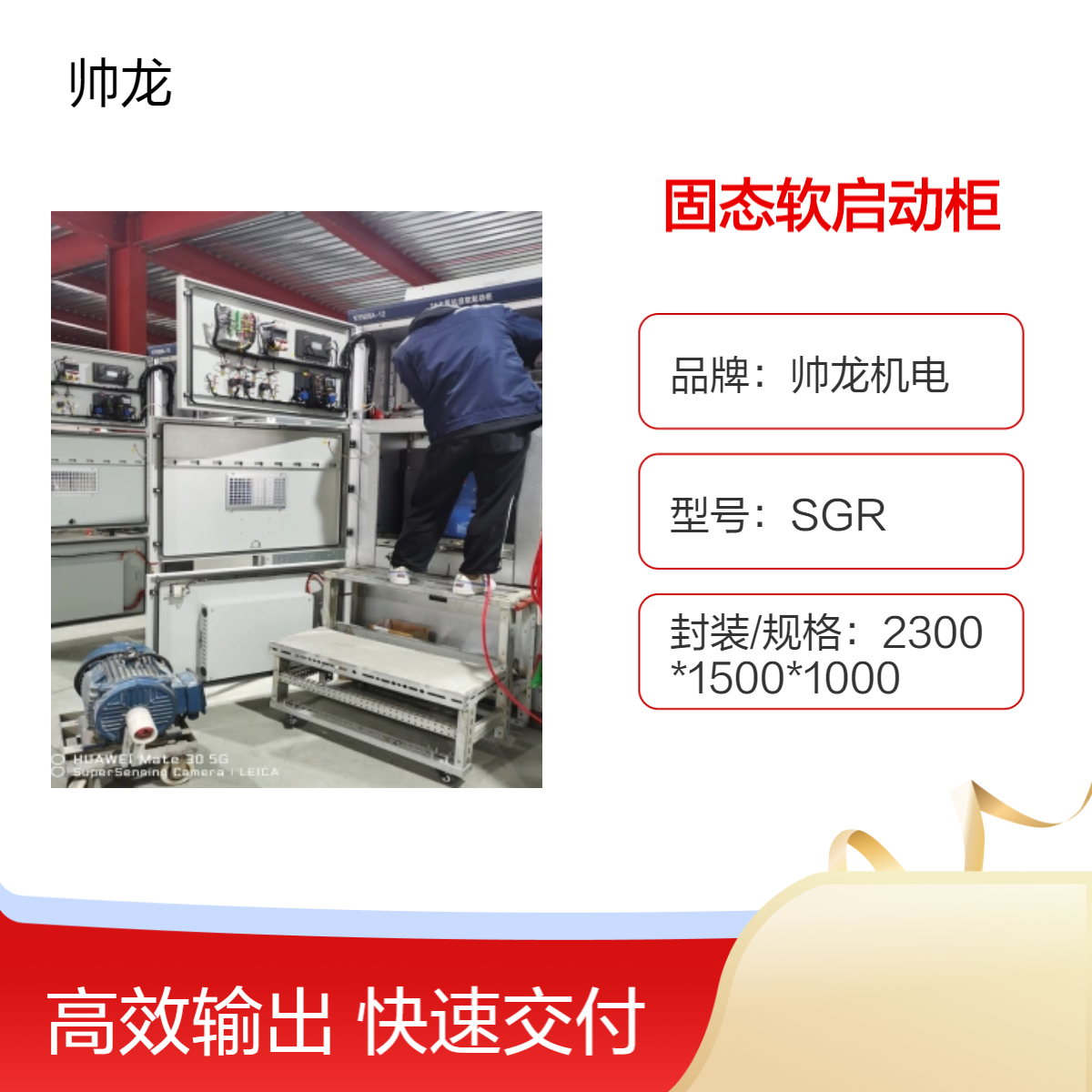 帅龙机电SGR高压固态启动柜 球磨机起动柜 控制柜