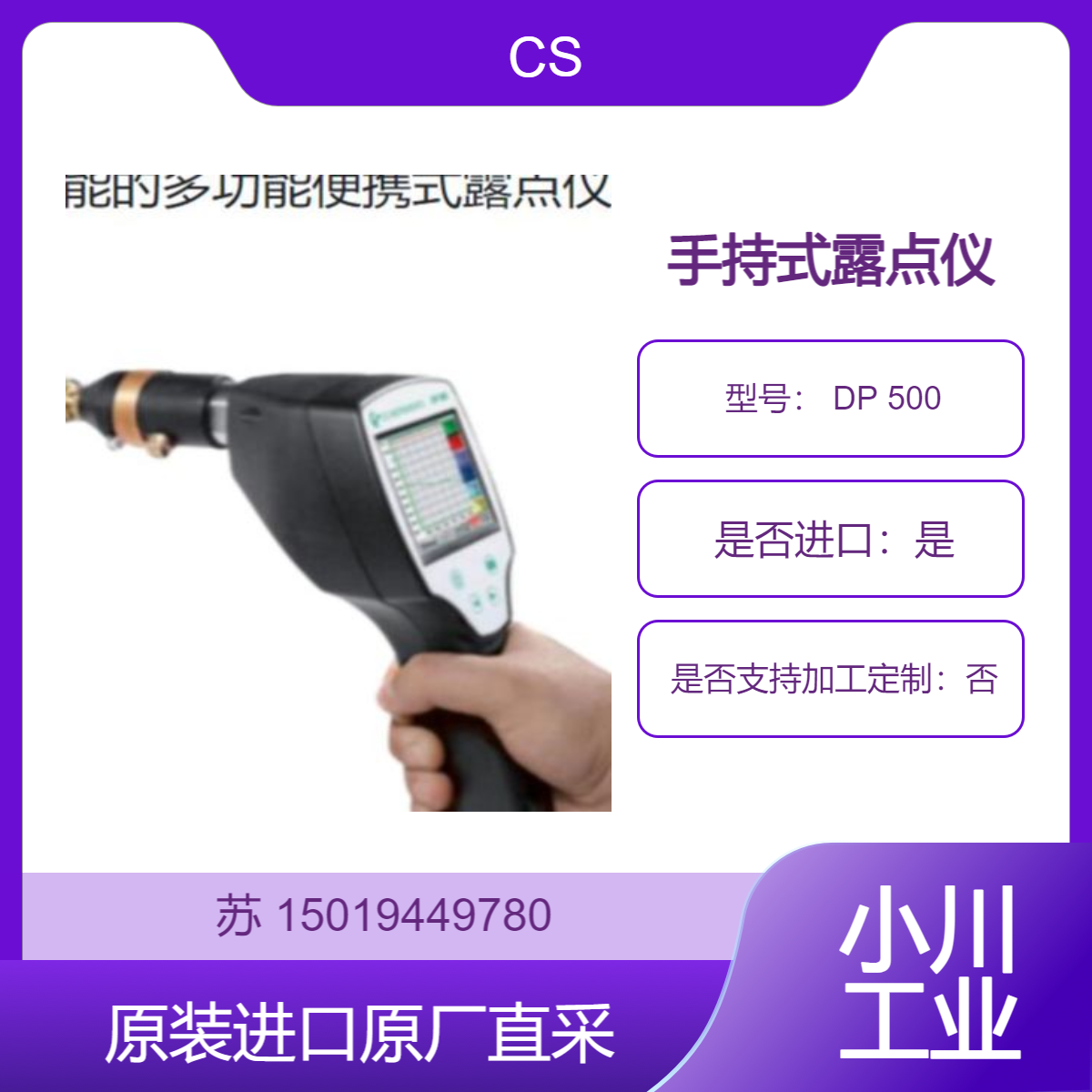 CS Instruments 手持式露点仪 DP 500 用于原料气体露点测量 电容式