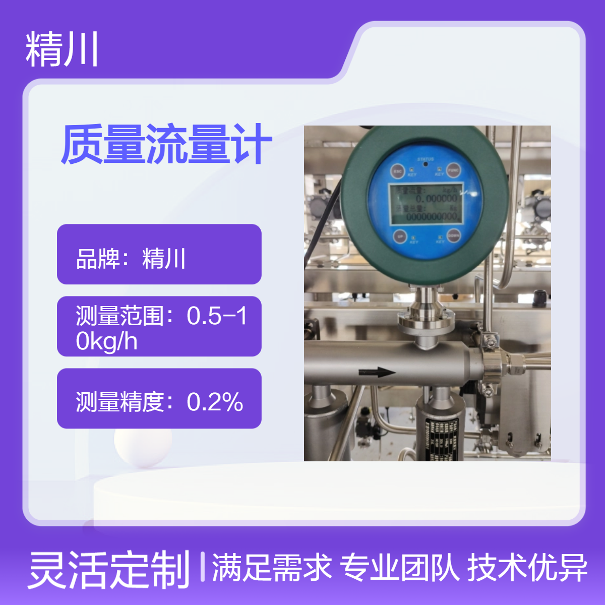 精川股份食品厂棕榈油食用油质量流量计 耐高温