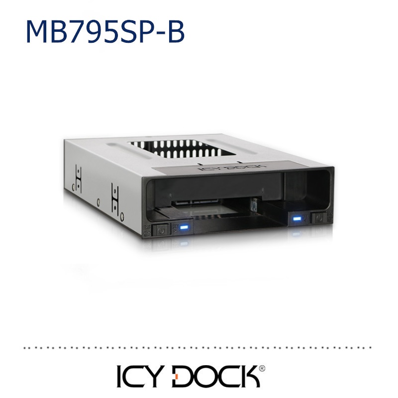 ICY DOCK MB795SP-B2.5/ 3.5转5.25寸光驱SATA固态SAS硬盘抽取盒