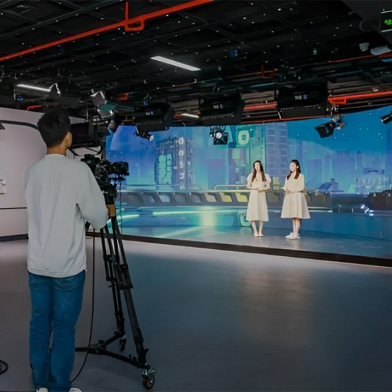 迪蓝XR直播场景搭建绿幕直播间VR虚拟演播室3D多机位多运镜直播