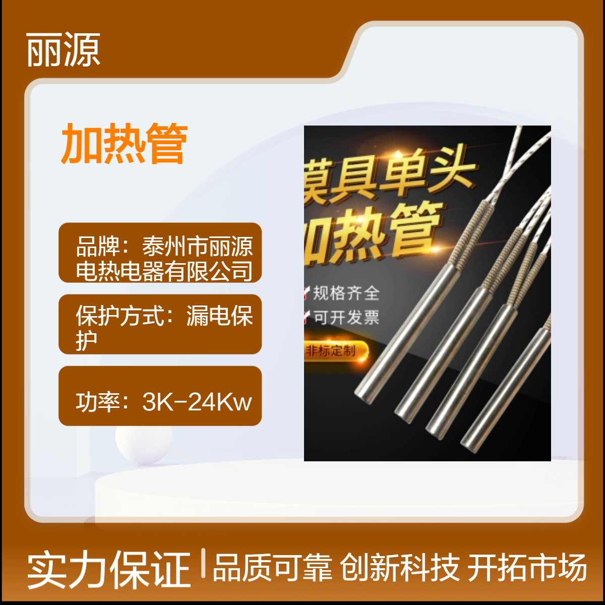 丽源电热不锈钢国标漏电保护电加热管 管径12mm安全高效