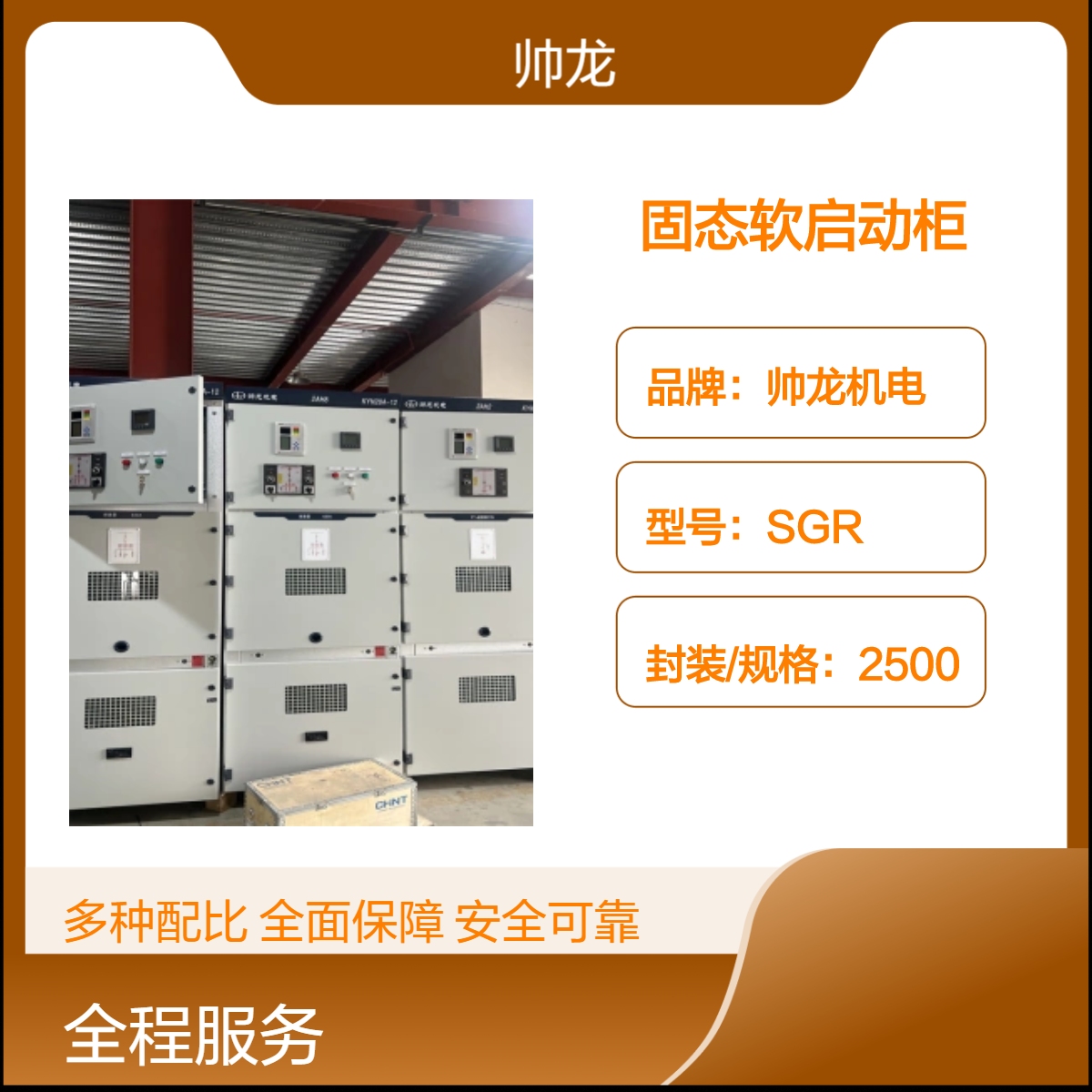 帅龙机电SGR固态软启动柜 球磨机 水泵高压电机起动柜