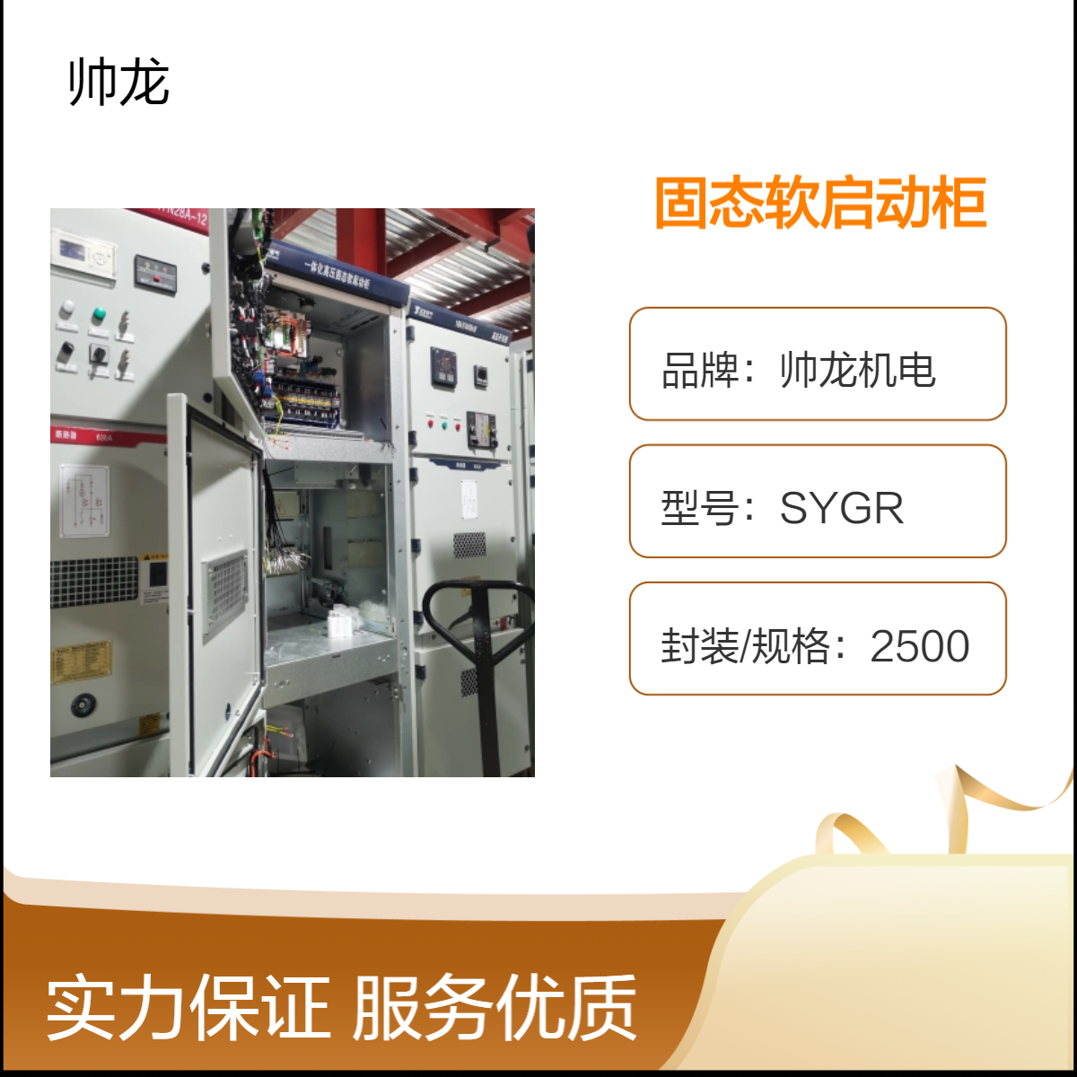 帅龙机电SGR高压固态软起动柜空压机起动控制柜 一体柜
