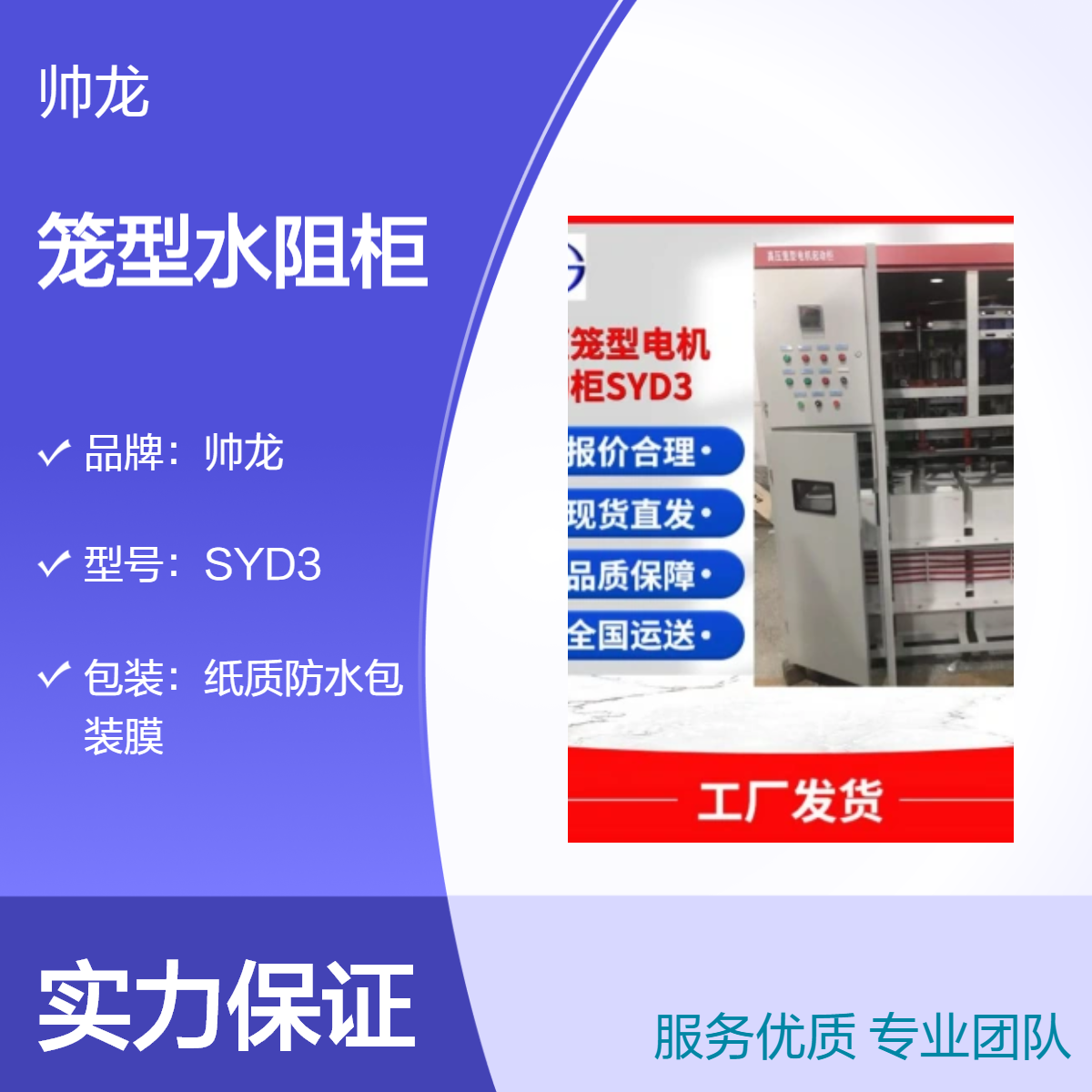 帅龙品牌SYD3笼型水阻柜 高压电机液体电阻起动柜