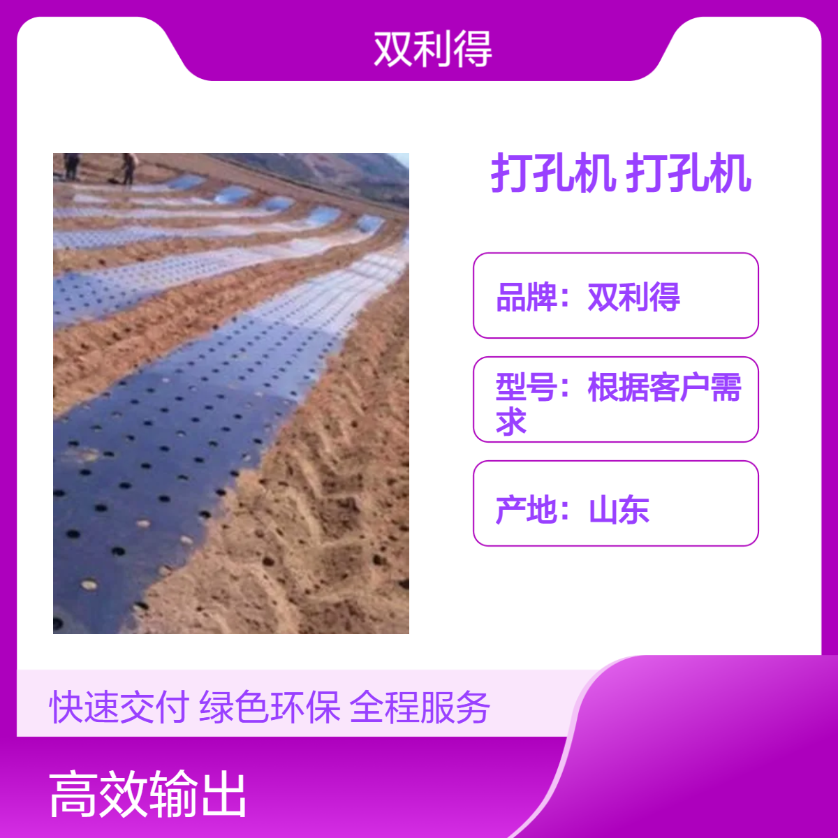 地膜农膜双利得薄膜打孔机 电动机驱动 售后一年