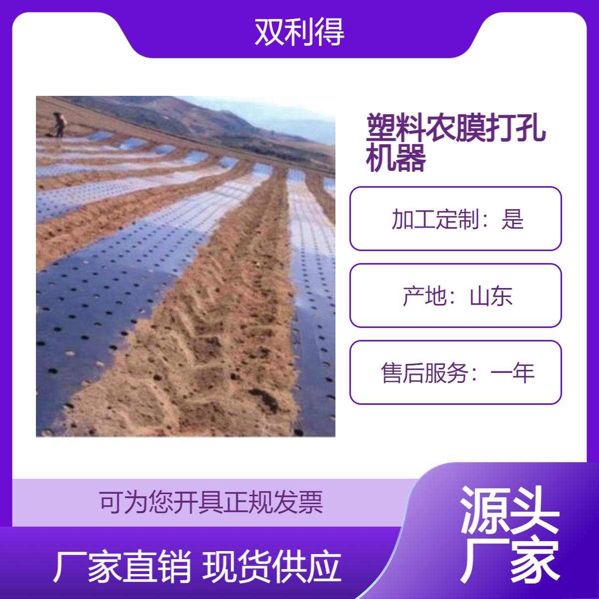 定制生产双利得塑料薄膜打孔机器加工生产农膜打孔机生产线