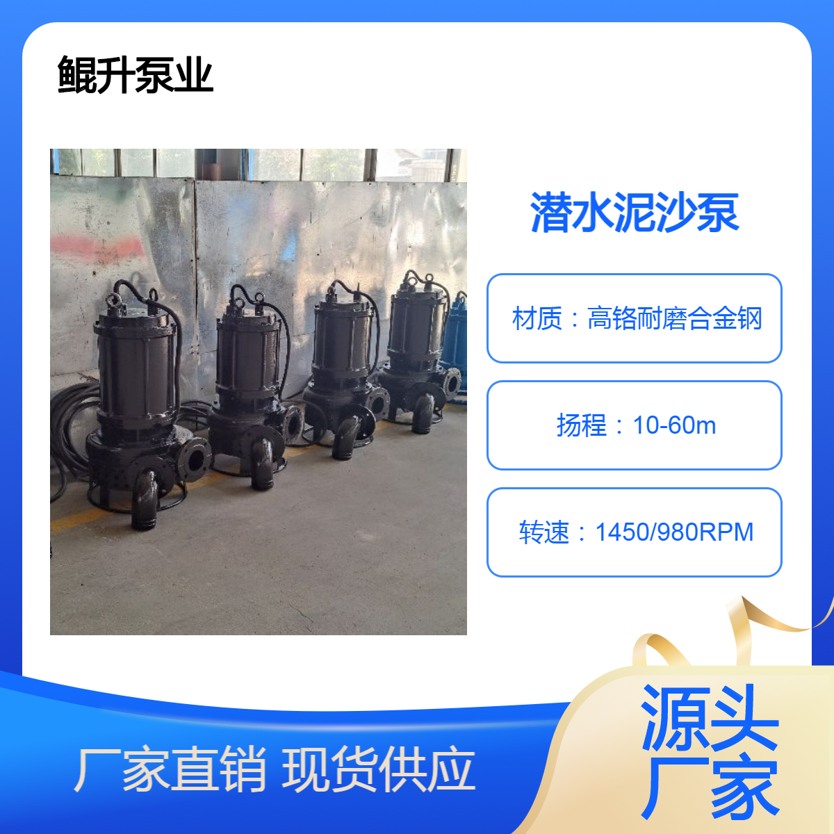 企业清理沉淀池用潜水泥沙泵 耐磨材质潜水型渣浆泵
