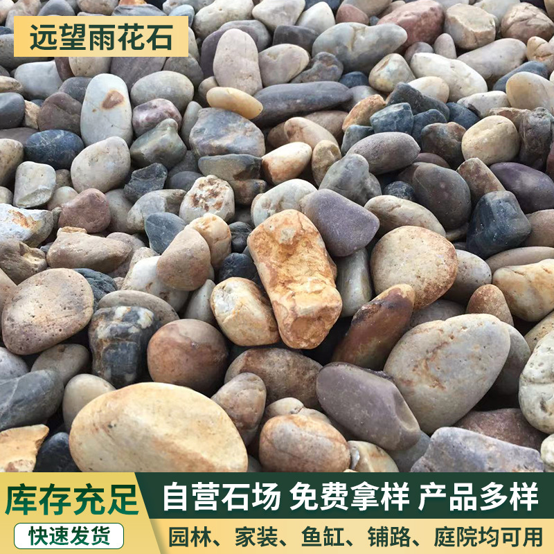 杂色鹅卵石 厂家批发污水处理滤料石水池垫底变压器石河滩石头
