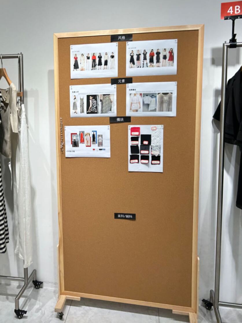 可移动毛毡墙板软木板照片墙背景墙宣传公告栏立式落地展示板