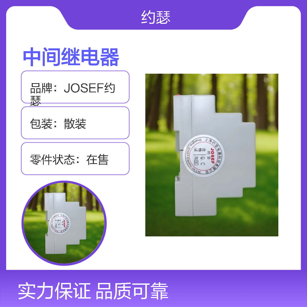 JOSEF约瑟 HJZ-Y912L中间继电器 220VDC 绝缘耐压高